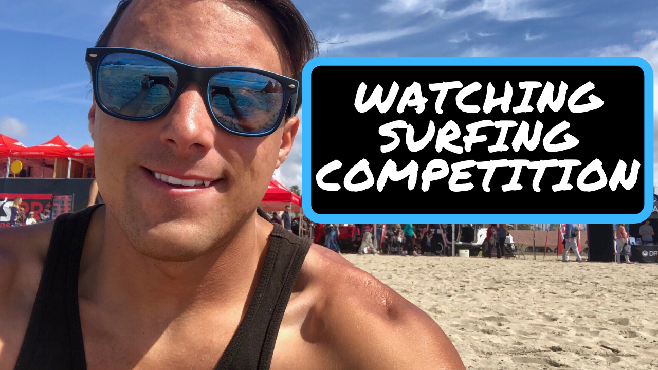 Watching A Surfing Competition At Huntington Beach Van Life